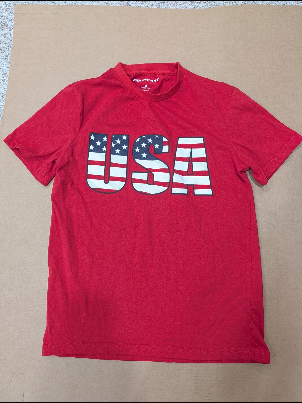 Fourcast Red Graphic Crewneck Tee